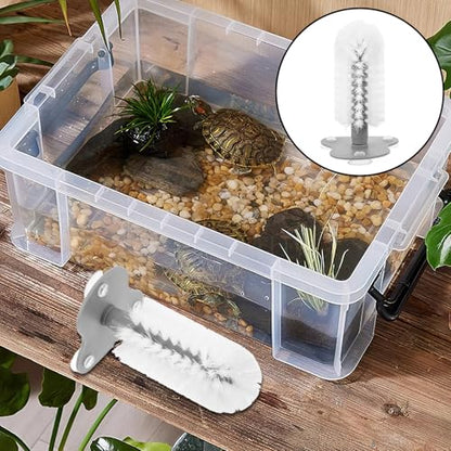 Turtle Shell Cleaning Brush with Suction Cup, Abs Material Scrub Brush for Shell Cleaning and Scratching, Suitable for Turtle Tank Accessories and Home Use