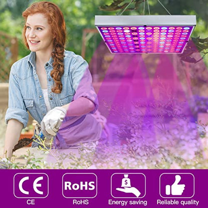 LED Grow Lights for Indoor Plants, Panel Plant Light Full Spectrum with IR & UV Bulbs for Seedlings,Micro Greens,Clones,Succulents (Size:9.9x9.9inches) - size: 9.9 x 9.9 inches