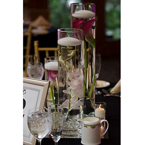 WGVI Quality Thick Weighted Clear Cylinder Glass Vases, 3" W x 16" H, Skinny Bud Tall Vase Floral Bouquet Flower Arrangements Wedding Centerpieces Container Candle Holders Home Decor, 1 Piece - size: 3"x16"H