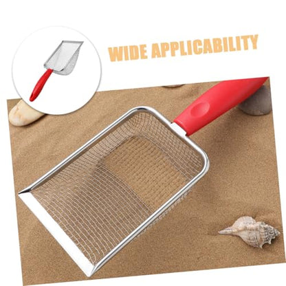 Totority Stainless Steel Cat Litter Scoop Metal Sand Scooper for Cats Reptiles and Beach Sand Mesh Use with Precision Corner Cleaning Effortless Pet Waste Removal Tool