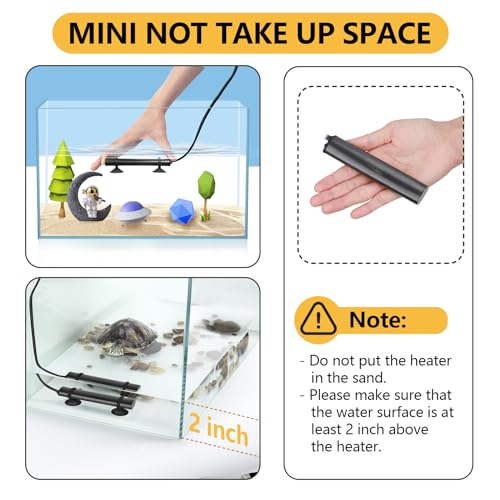 hygger Mini Submersible Aquarium Heater, Turtle and Betta Fish Tank Heater with Digital Display External Controller Freshwater