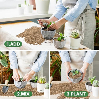 Sukh 14.6oz Organic Vermiculite for Plants - Gardening & Potting Supplies | Soil Amendment for Seed Starting, Indoor Potting, Gardening, Fine - Moisture Retention, Coarse - Aeration & Drainage - size: 3-6MM