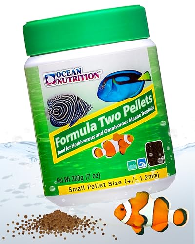 Ocean Nutrition Formula Two Pellets - Fish Food for Herbivorous & Omnivorous Marine Tropical Fish, High Protein(40%) - 7 oz (200 g) Small Pellets - size: 7 Ounce (Pack of 1), style: Small Pellet Size (+/- 1.2mm)