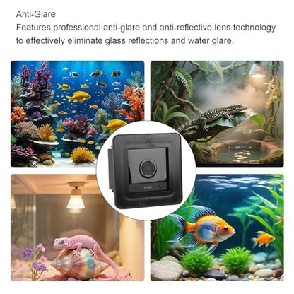 Pomya 2MP 2K Aquarium & Terrarium Pet Camera, 140 Wide Angle WiFi Aquarium Camera with AI Motion Detection, Adhesive Mounting Bracket for for Fish Tank, Lizard, Reptile Pet