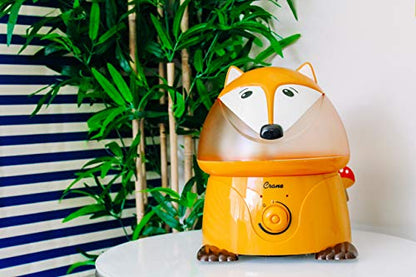 Crane 1 Gallon Animal Cool Mist Ultrasonic Humidifier for Kids' Bedroom and Nursery, Automatic Shut off, Adjustable Output, Fox - color: Fox