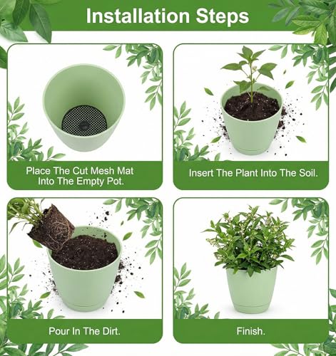 20Pcs Mesh for Plants, Garden Netting for Plants to Prevent Soil Leakage | Black, 11.8 x 7.8 In / 30 x 20 cm