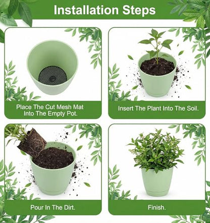 20Pcs Mesh for Plants, Garden Netting for Plants to Prevent Soil Leakage | Black, 11.8 x 7.8 In / 30 x 20 cm