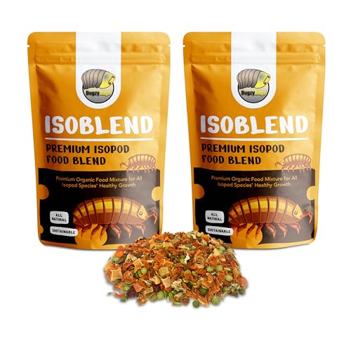 Isoblend Premium Isopod Food Set of 2 All-Natural Dry Vegetable Feed Mix for Isopods, Reptiles, Small Insects, and Invertebrates