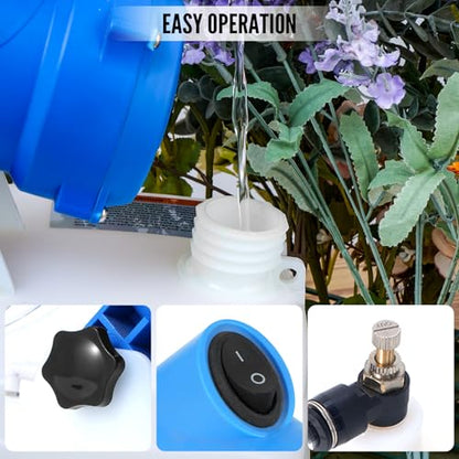 5L(1.3 Gallon) Tank, Portable Electric ULV Cold Fogger 700W Adjustable Flow Fine Mist Sprayer with Long 17ft Power Cord for Home, Garden, Cleaning,