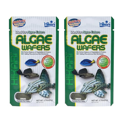 Hikari Tropical Algae Wafers Fish Food [Set of 2] Size: 0.70 Ounce - size: 2 Ounce (Pack of 1)