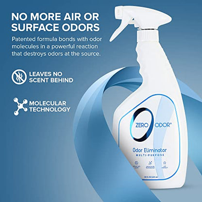 Zero Odor - Multi-Purpose Strong Odor Eliminator for Home, Office, Car, Bathroom, Hotel, Room Deodorizer, and Odor Neutralizer, 22Oz (Pack of 2) - size: 22 Fl Oz (Pack of 2)