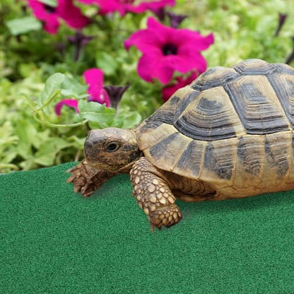 Abaodam Realistic Grass Mat for Turtle Basking Platform Durable Artificial Turf for Aquatic Terrariums Lightweight Lawn Carpet for Reptile Ramps and Fish Tanks, 39.3X19.6in