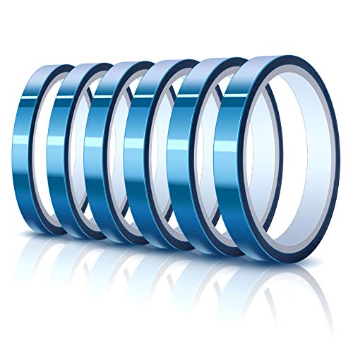 Outus 6 Rolls 10mm High Temperature Tape Heat Vinyl Press Tape Heat Resistant Sublimation 3D Printing for Transfer Electronics Masking - size: 10 mm