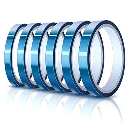 Outus 6 Rolls 10mm High Temperature Tape Heat Vinyl Press Tape Heat Resistant Sublimation 3D Printing for Transfer Electronics Masking - size: 10 mm