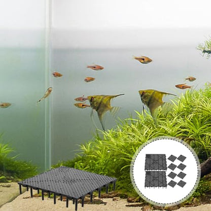 ULTECHNOVO Fish Tank Bottom Filter Plate 10 Pcs Aquarium Undergravel Filter Plates Splicing Bottom Board for Substrate Separation Water Flow Fish Breeding 5.90 X 5.90 X 1.06 in