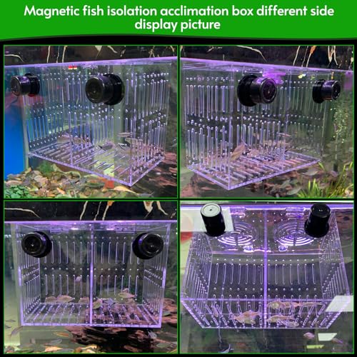 Magnet Acclimation Box for Saltwater Fish Quarantine Aquarium Isolation Box for Aquarium Fish Anemone Reef Coral - size: 8.26 Inch*5.9 inch*5.9 Inch