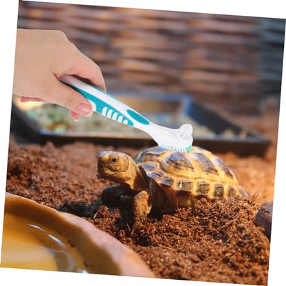 balacoo 2pcs Turtle Supplies Turtle Shell Cleaning Brush Tortoise Shell Mud Clean Brush for Fish Tank Reptile Terrarium - color: Multi