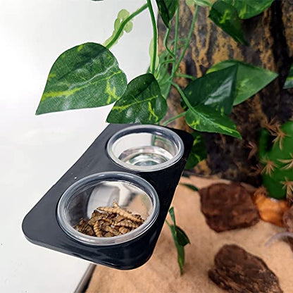 1oz Crested Gecko Food Cups, 100Pcs Reptile Plastic Feeding Dish