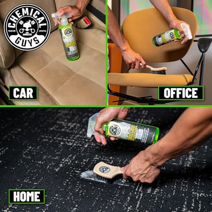 Chemical Guys, Citrus Fabric & Carpet Cleaner Spray with Brush Kit, 16 oz | With heavy duty nifty interior brush, citrus scent kit, fabric spray and interior brush combo kit, ready for immediate use - size: 16 Fl Oz + Brush