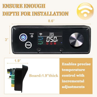 Upgrade WiFi PID Controller Replacement for Pit Boss Austin XL 1000 Wood Pellet Grill, Rectangular Thermostat Control Panel - size: WIFI Controller