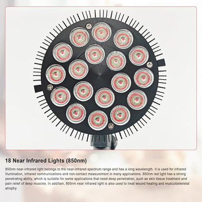 Infrared Therapy Near Infrared Lamp 850nm | Improved Blood Circulation Back Shoulder Home Therapy ETPAR18F - size: 18 Near Infrared Light