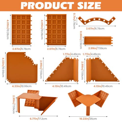 Hermit Crab Cave Hideout with Climbing Ramp 3-in-1 Hermit Crab Climbing Tank Hide Hideout Underground Tunnel Cave Corner(Color:Brown)