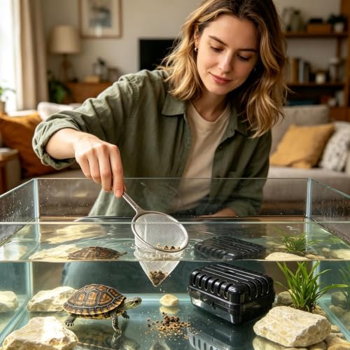 Turtle Accessories Terrarium Waste Collection Gear | Terrarium Feces Catcher for Tortoise Reptile Terrapin Home Office Apartment Dormitory Living Room Vacation - color: Black