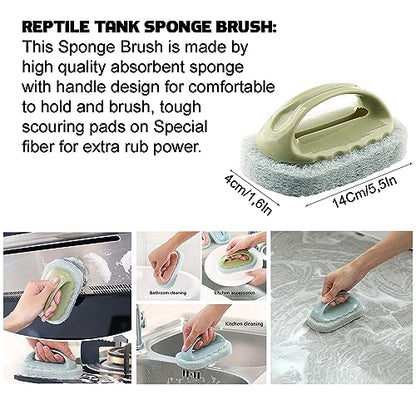 Generic Reptile Tank Cleaning Kit, Bearded Dragon & Lizard Accessories, Compact Glass Terrarium Cleaning Kit