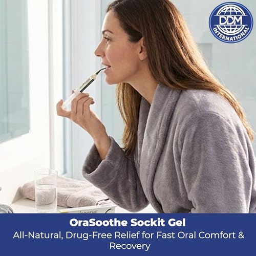 Sockit Hydrogel Oral Wound Dressing – 10g Single Applicator Syringe – Drug-Free, Natural Hydrogel for Oral Care & Comfort – Includes Instructions
