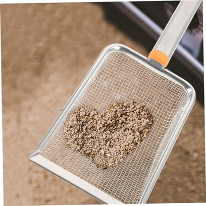 Stainless Steel Cat Litter Scoop Non Stick Sifting Tool for Easy Cleaning Fine Mesh Design for Litter Box Reptile Waste Practical Pet Accessory for Cat Owners