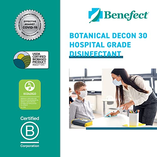 Benefect Botanical Decon 30 Disinfectant Cleaner - All Natural Formula for Effective Cleaning Power - Ideal for Restoration Jobs & Water Damage - 20476 - 1 Gallon - size: 128 Fl Oz (Pack of 1)