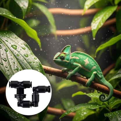 Aquarium Reptile Misting Nozzle System, 2 Pcs Small Bone Design, 0.55 in / 14 Mm, Pulse Spray for Rainforest Setup