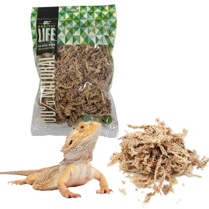 Sphagnum Moss for Terrarium Habitats, Small 1-Pack | Preserved Moss for Reptiles, Amphibians & Invertebrates Terrariums, Humidity Control, Soft, Dye-Free, Family Owned, USA Made - size: Small 1-pack, style: Sphagnum Moss