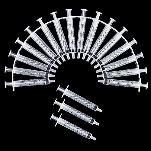 Frienda 20 Packs Large Plastic Syringe Measuring Syringe Tools Dispensing Multiple Uses (3 ml) - size: 3 ml