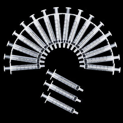 Frienda 20 Packs Large Plastic Syringe Measuring Syringe Tools Dispensing Multiple Uses (3 ml) - size: 3 ml