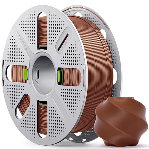 PLA Basic, Pre-Dried Filament with Quick-Swap Reusable Spool 1kg (2.2lbs), 1.75mm 3D Printing Filament, Compatible with Bambu Lab 3D Printers – Brown - color: Brown With Spool, size: With Spool
