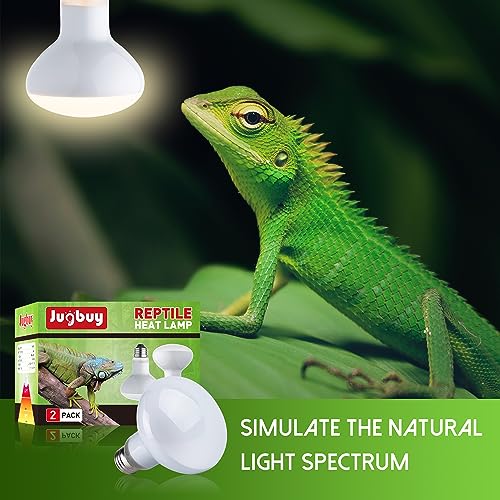 Reptile Heat Lamp Bulb, 100 Watt UVA Daylight Basking Spot Light for Bearded Dragon, Turtle, Lizard, Snake, Tortoise, Chameleon, Amphibians - 2 Pack - size: 2 Pack