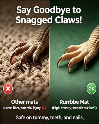 Reptile Carpet Substrate Liner for Bearded Dragon Tank Accessories - 6-Pack Eco-Friendly Washable Tech Fiber Reptile Bedding for Leopard Gecko, Snake, Tortoise, Lizard Habitat Floor Mat