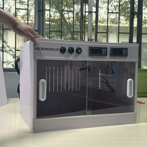 40 * 30CM PVC Reptile Breeding Cage with Heating Lamp Smart Lizard Reptile Enclosure Snake Breeding System Rack with Thermostat Automatic Temperature Control Digital Thermostat Reptile Cabinet - size: 40*30*30CM / 15.7*11.8*11.8 IN