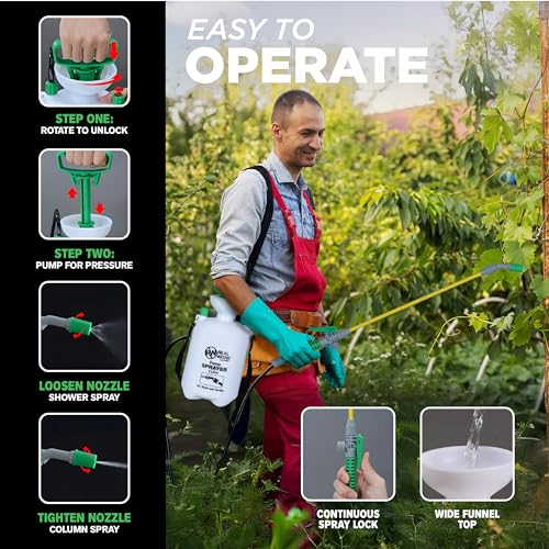 REALWORK 2pk 1-Gallon Handheld Tank Sprayer with Easy-Carry Shoulder Strap for Lawn, Garden, Yard, in Translucent White - size: 1 gallon