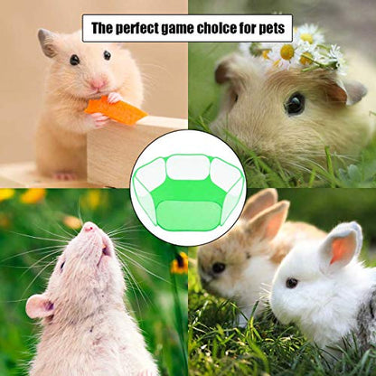 Small Animals Tent,Reptiles Cage,Breathable Transparent Pet Playpen Pop Open Outdoor/Indoor Exercise Fence,Portable Yard Fence (Cool Green) - color: Cool green