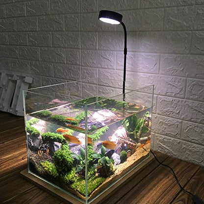 Full Spectrum LED Aquarium Light, 360-degree Adjustable LED Light with Bamboo Board, Miniature Landscape USB Powered Lamp for Plant, Fish Tank, Potted Plants(Size:S) - size: S