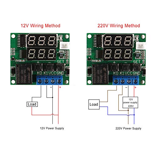 2PCS XH-W1219 Temperature Controller Module Double Display Digital Thermostat Module with Waterproof NTC Probe, -50~110℃ Electronic Temperature Temp Control Module Switch - color: W1219, size: 2PCS