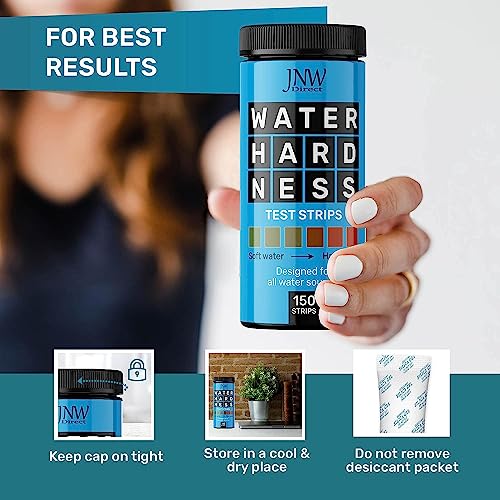 Water Hardness Test Strips for Home Water - 150 Strips Kit | Includes 150 water hardness test strips for tap, well and softened water with fast results and an easy color chart. - style: WATER HARDNESS TEST STRIPS - 150 STRIPS