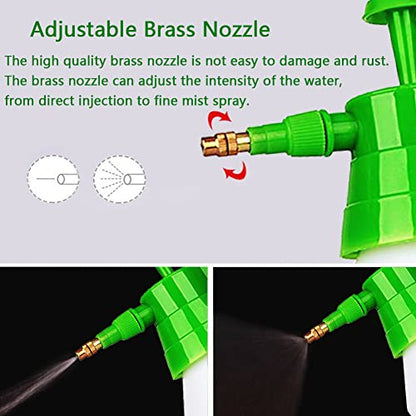 1 Pcs Garden Pump Sprayer, 0.5Gallon/68oz Hand-held Lawn Pressure Spray Bottle with Adjustable Nozzle (FKM Gasket Update) - color: Green