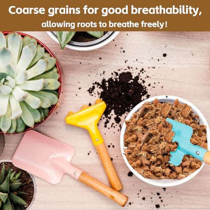 Riare 10LB Organic Coco Coir Chips for Plants Coconut Husk Substrate | Low EC & pH Balanced, Superior Drainage & Aeration, High Expansion & Moisture Retention, Mulch for Orchids, Herbs, Soil Mix