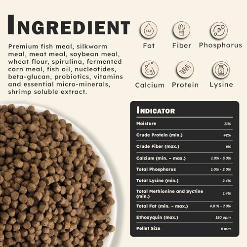 HARUTO Koi Food Growth Silk Worm 11lb - Body Growth & Protein Formula | Silkworm powder formula - high protein koi food supporting body development, healthy scales & clear water pond feeding.