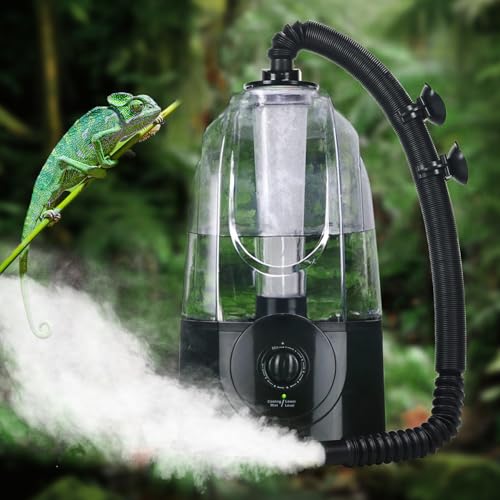 Coospider 3.8L Reptile Fogger Mister, Quiet Reptile Humidifier for Reptiles Tank, Terrarium Humidifiers with Extended Tube, Automatic Reptile Misting System for Reptiles Amphibians Herps Vivarium - size: 3.8 liters