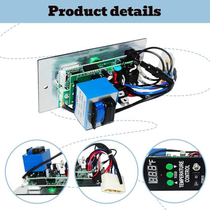 exuberant P-1051 Pellet Grill Control Board, 110V Non-WiFi Digital Temperature Control Circuit Board, Plug-and-Play Replacement Panel for Pellet BBQ Grills with Precise Heat Regulation