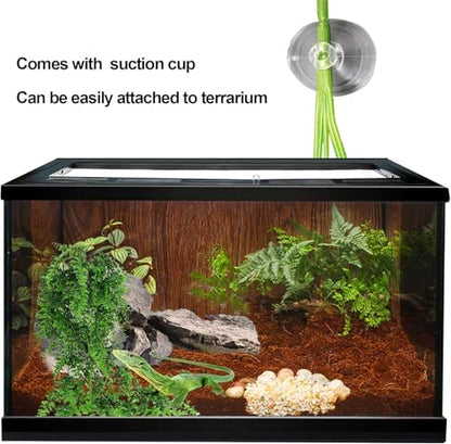 kathson 8 PCS Reptile Vines Plants Flexible Bendable Jungle Climbing Vine Terrarium Plastic Plant Leaves Pet Tank Habitat Decor for Bearded Dragons Lizards Geckos Snakes Frogs and More Reptiles - size: 8 PCS